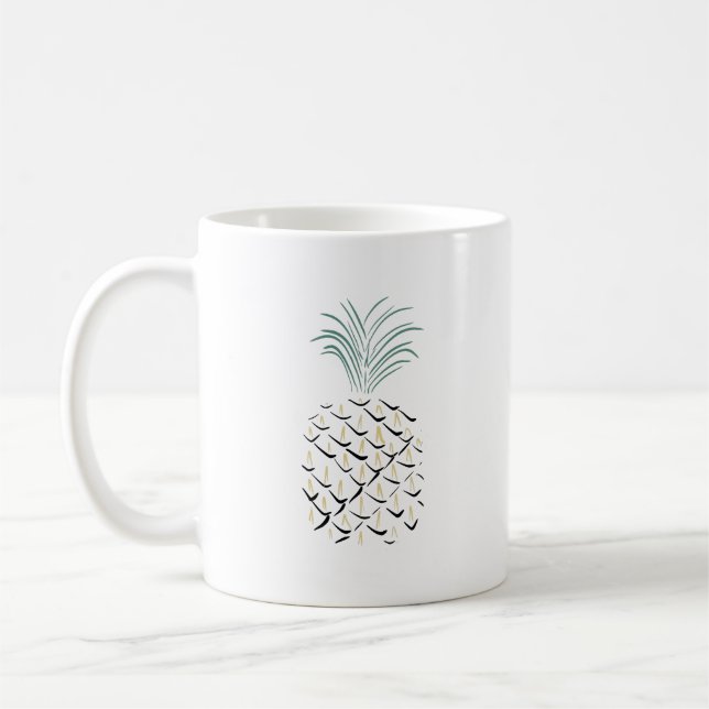 Ananas Abstrakt Art Kaffeetasse (Links)