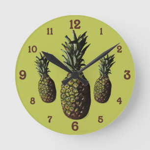 Ananas-Acrylwand-Uhr Runde Wanduhr