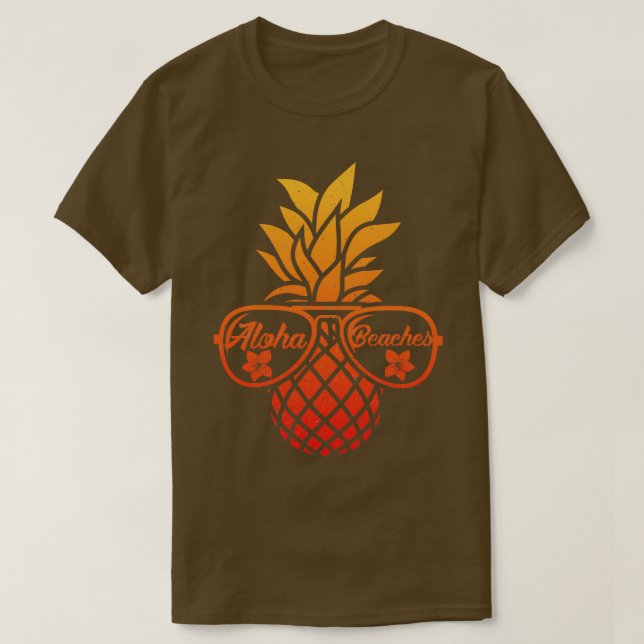 Ananas Aloha Beach Hawaii Hawaii Sommer (2) T-Shirt (Design vorne)