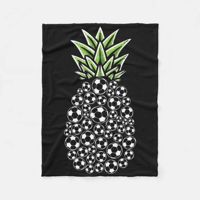 Ananas Aloha Beach Hawaii Soccer Fleecedecke (Vorderseite)