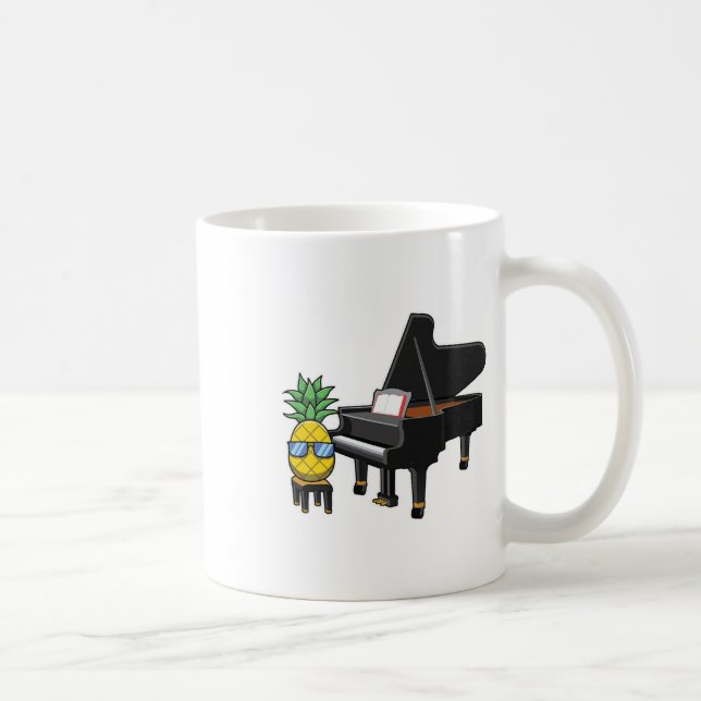 Ananas Aloha Beaches Hawaii Piano Geschenk - Piani Kaffeetasse (Rechts)