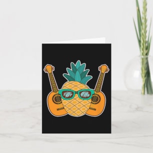 Ananas Aloha Beaches Hawaii Ukulele Geschenk - Rat Karte