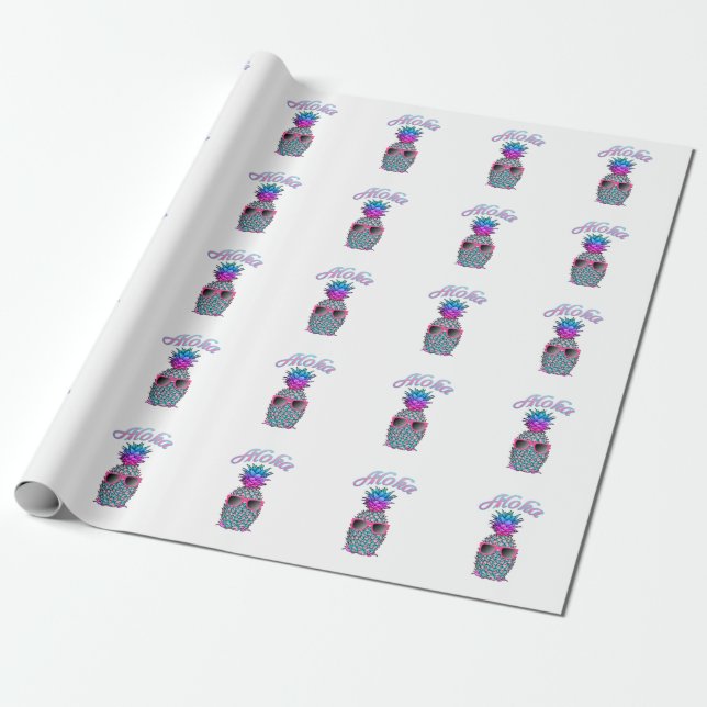 Ananas-Aloha Geschenkpapier (Ungerollt)