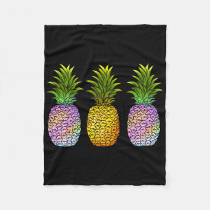 Ananas Aloha Hawaii Hawaiianische Früchte Sommerfe Fleecedecke