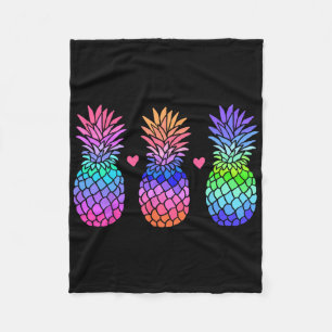 Ananas Aloha Hawaii Tropisches Obst Sommerferien Fleecedecke