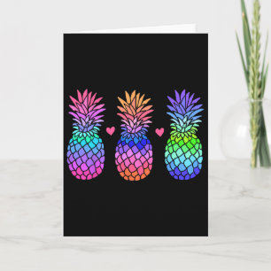 Ananas Aloha Hawaii Tropisches Obst Sommerferien Karte