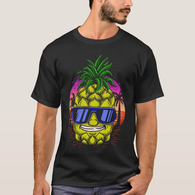Ananas Aloha Honolulu Tropical T-Shirt (Vorderseite)