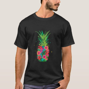 Ananas Aloha Strände Hawaiianische Blume Hawaii Su T-Shirt