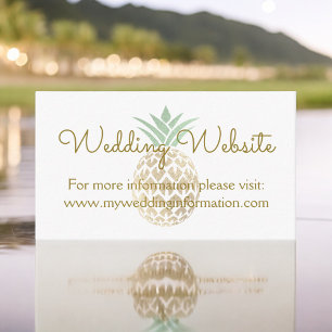 Ananas Aloha Wedding Website Card Beilage Begleitkarte