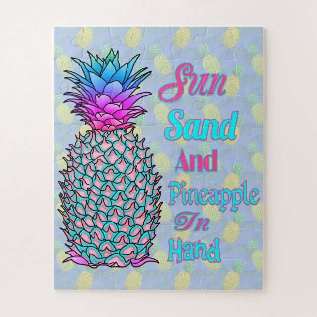 Ananas am Handstrand Puzzle (Vertikal)