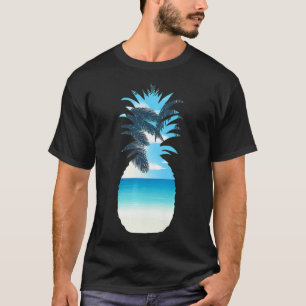 Ananas am Strand Cooles tropisches T-Shirt