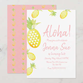 Ananas-Ananas-Geburtstagsparty jedes Alter Luau I Einladung