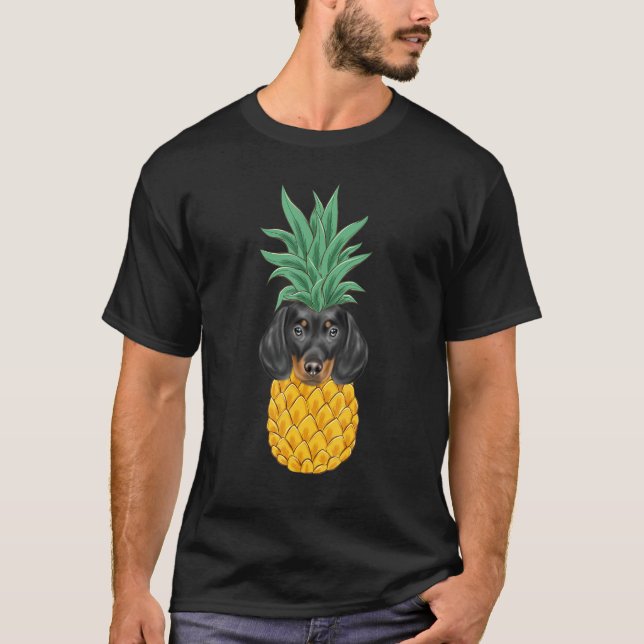 Ananas-Ananas-Hund T-Shirt (Vorderseite)
