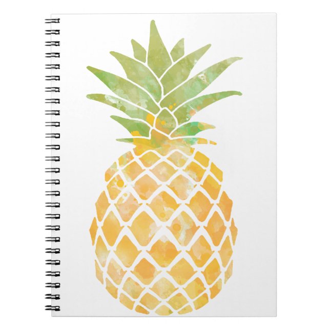 Ananas-Ananas-Stift Gelb und Grün Notizblock (Vorderseite)
