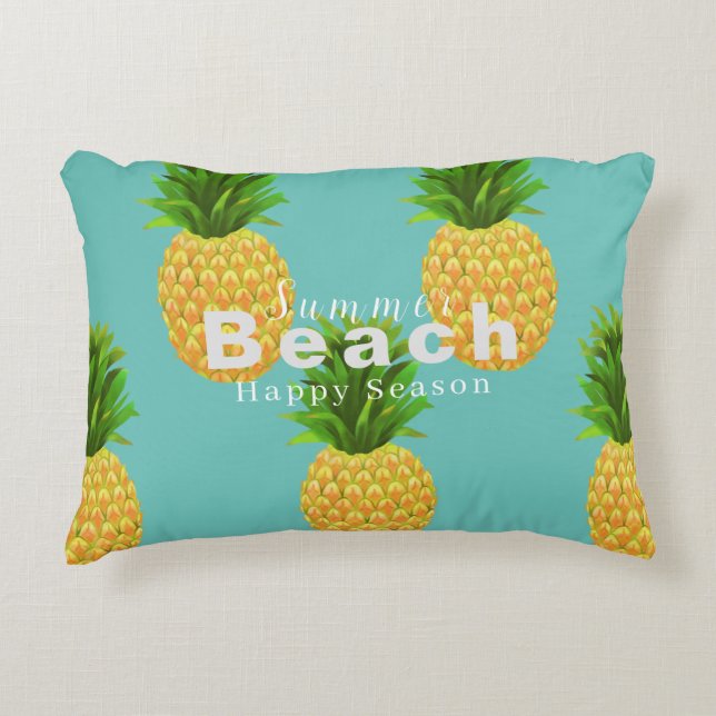 Ananas Aqua Accent Pillow Dekokissen (Vorderseite)