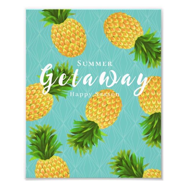 Ananas Aqua Fotodruck (Vorne)