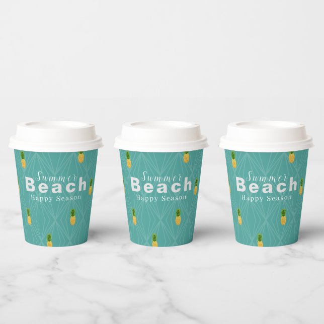 Ananas Aqua Pappbecher (Multi)