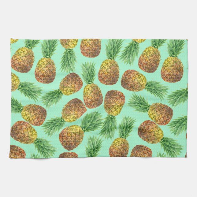Ananas Aquarell 2 Geschirrtuch (Horizontal)