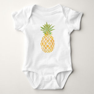 Ananas-Aquarell-Baby-Kleidung Baby Strampler
