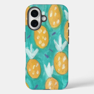 Ananas Aquarelldruck iPhone 16 Hülle