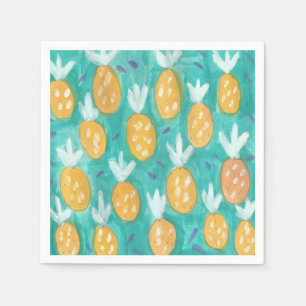Ananas Aquarelldruck Serviette