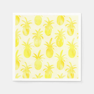 Ananas Aquarellgelbes Muster Serviette