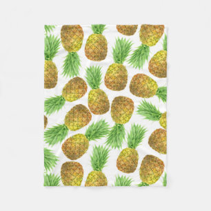 Ananas-Aquarellmuster Fleecedecke