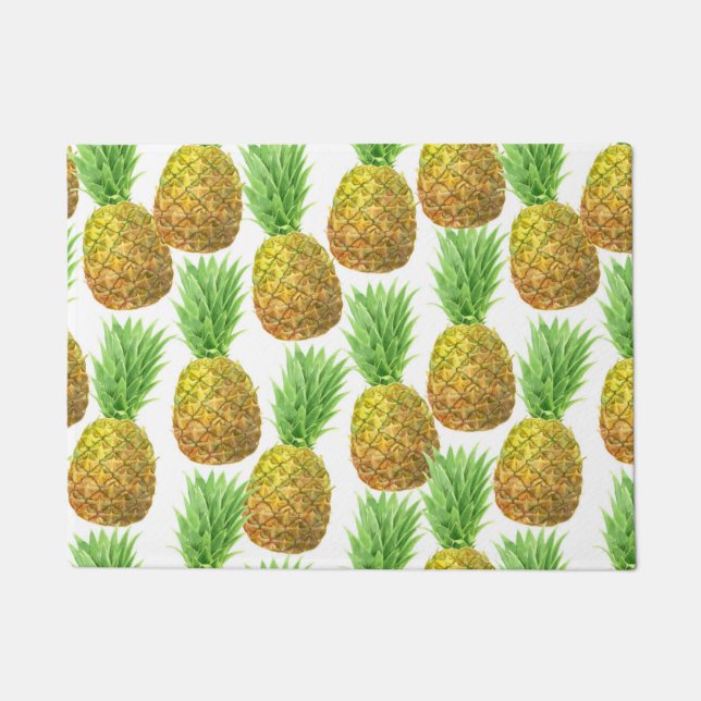 Ananas-Aquarellmuster Fußmatte (Vorderseite)