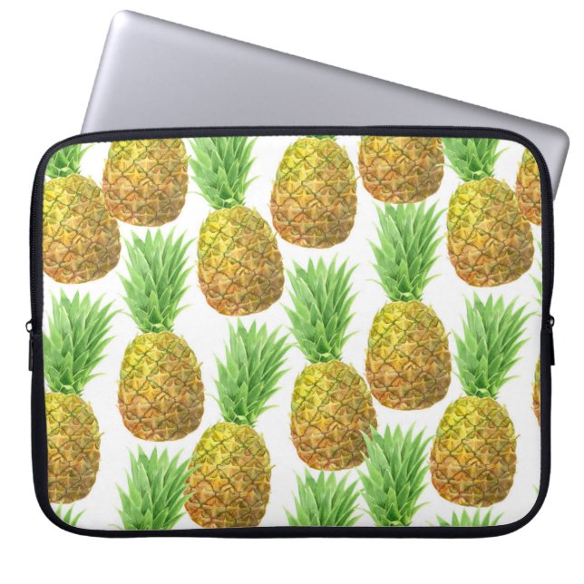 Ananas-Aquarellmuster Laptopschutzhülle (Vorderseite)