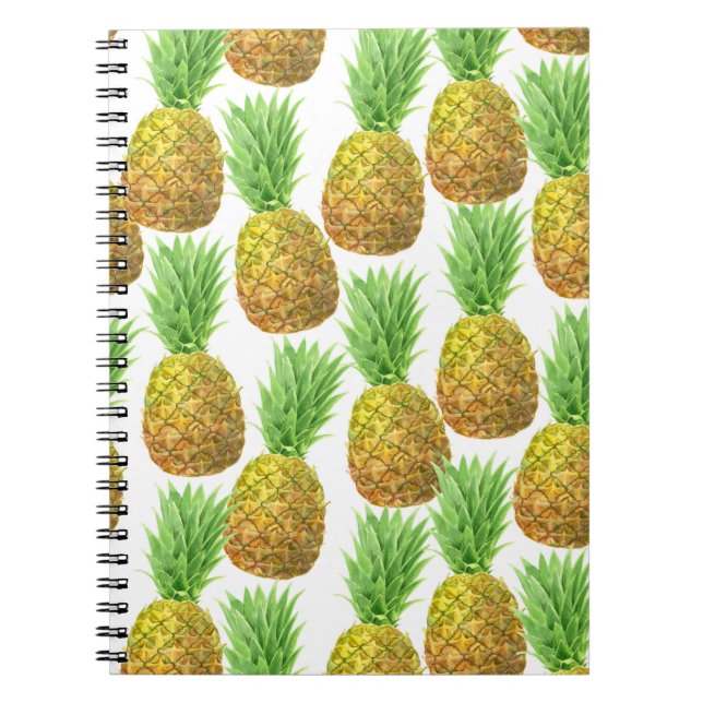 Ananas-Aquarellmuster Notizblock (Vorderseite)