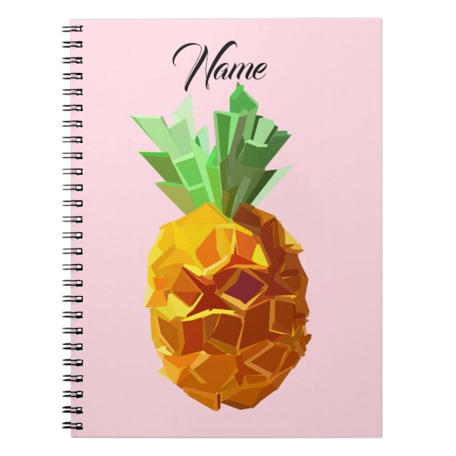 Ananas Art Individuelle Name Notebook Notizblock (Vorderseite)