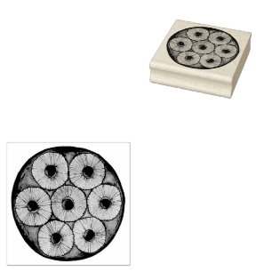 Ananas Auf dem Kopf Backkuchen Kirschen backen Des Gummistempel