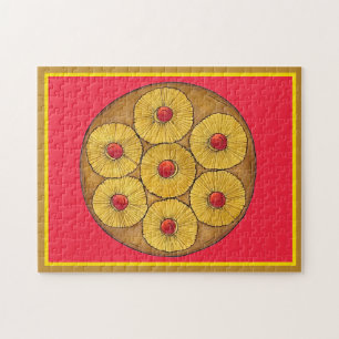 Ananas Auf dem Kopf Backkuchen Kirschen backen Des Puzzle