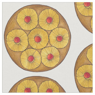 Ananas Auf dem Kopf Backkuchen Kirschen backen Des Stoff