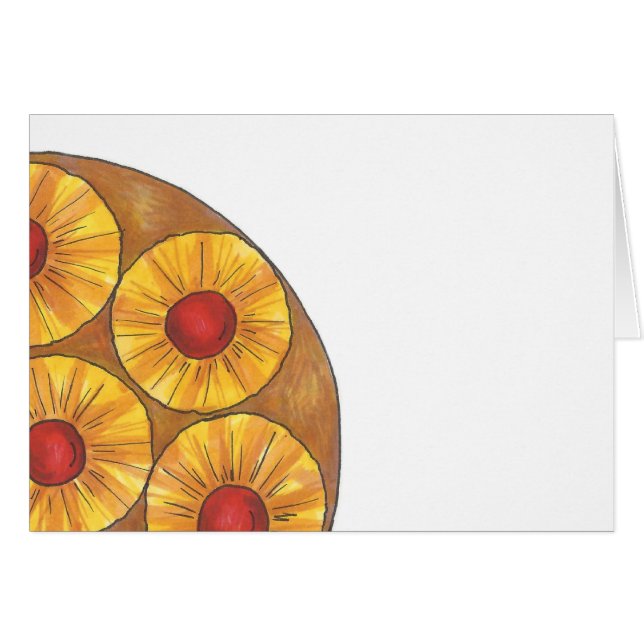 Ananas Auf dem Kopf Cake Cherry Dessert Feinschmec (Vorderseite (Horizontal))