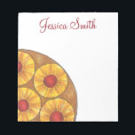 Ananas Auf dem Kopf Maraschino Kirschen Notizblock<br><div class="desc">Notepad bietet eine originelle Abbildung einer köstlichen Ananas auf dem Kopf. Einfach für ein einmaliges Geschenk personalisieren!</div>