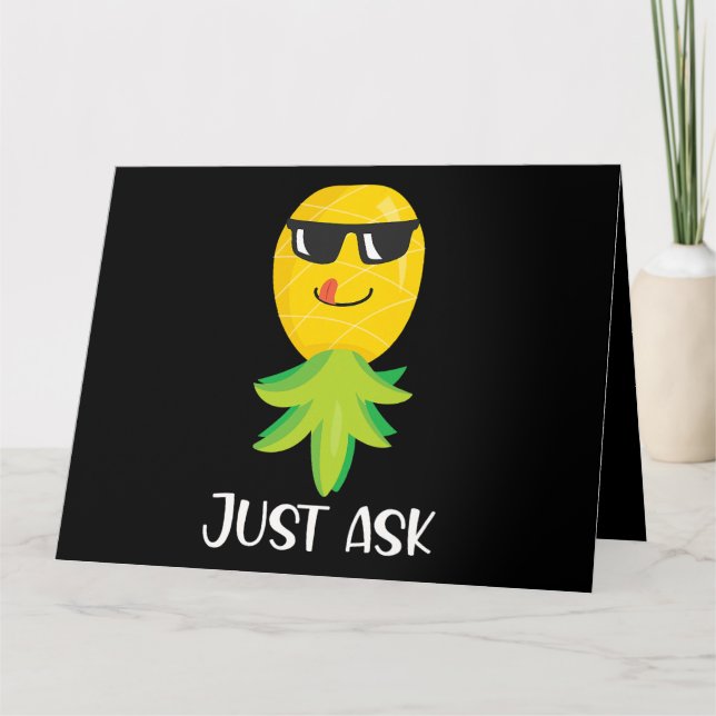Ananas auf den Kopf Karte (Vorderseite)