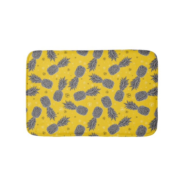 Ananas auf Gold Badematte (Vorderseite)