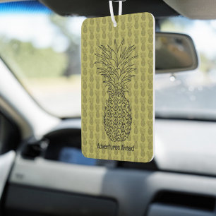 Ananas auf grünem Hintergrund Muster Autolufterfrischer