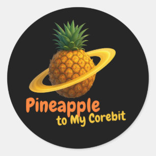 Ananas auf mein Corebit. Runder Aufkleber