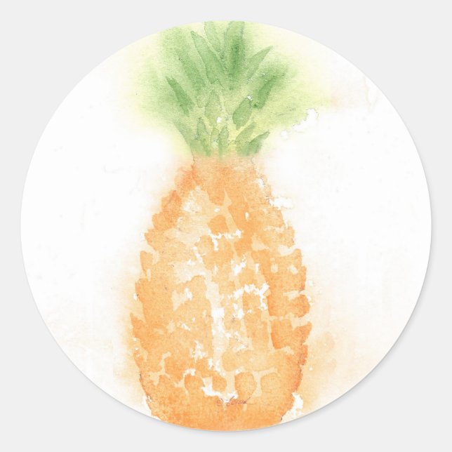 Ananas-Aufkleber Runder Aufkleber (Vorderseite)