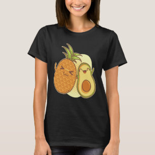 Ananas Avocado Gemüse Obst Tropisch Vegan T-Shirt