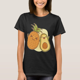 Ananas Avocado Gemüse Obst Tropisch Vegan T-Shirt