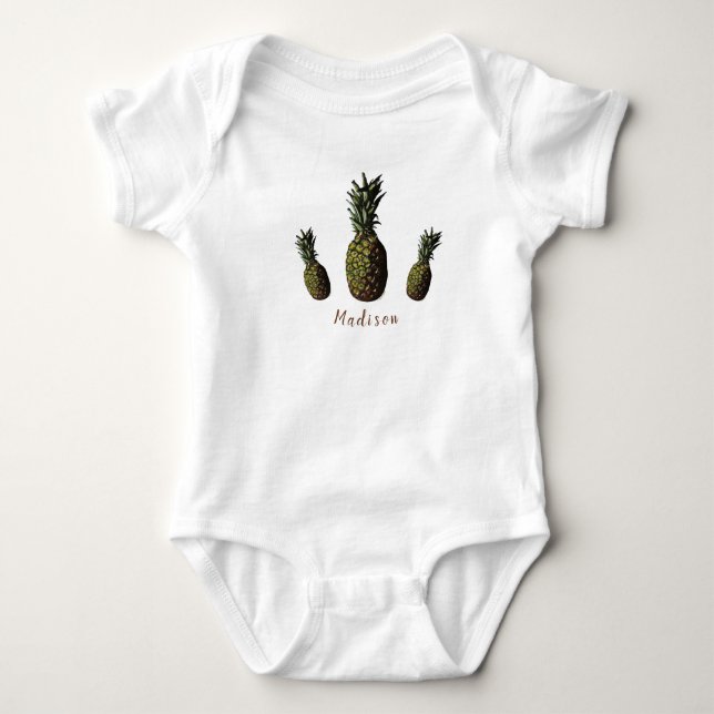 Ananas Baby Bodysuit Strampler (Vorderseite)