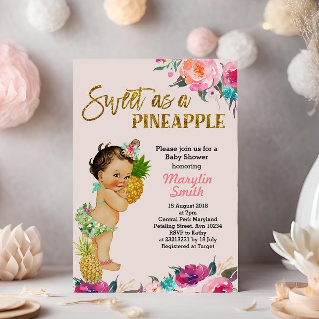 Ananas Baby Shower Einladung Tropical (Von Creator hochgeladen)