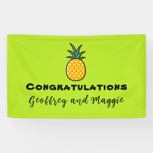 Ananas-Banner für Personalisiertes tropisches Part Banner (Horizontal)