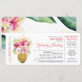 Ananas Beach Boarding Pass Ticket Baby Dusche Einladung