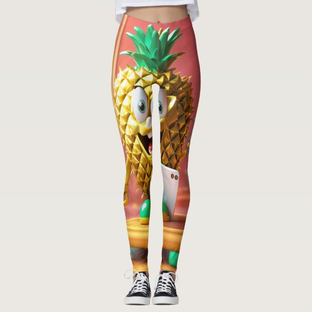 Ananas Beats Leggings (Vorderseite)