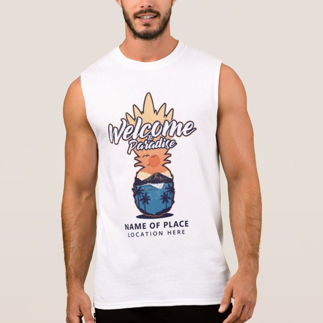 Ananas Begrüßung der Textankleidung T-Shirt (Vorderseite)