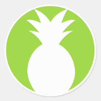 Ananas Begrüßungsgrafik Runder Aufkleber